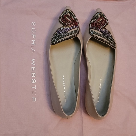 Sophia Webster Nude Pastel Bibi Butterfly Crystal - Picture 8 of 11